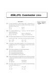 BSNL(JTO) Examination 2006
