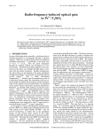 Radio-frequency-induced optical gain in Pr :Y SiO