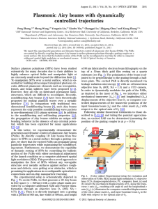 Plasmonic Airy beams with dynamically controlled trajectories Peng Zhang, Sheng Wang,