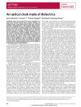 An optical cloak made of dielectrics LETTERS *