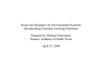 Scope and Sequence for Environmental Systems Incorporating Essential Learning Outcomes