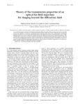 Theory of the transmission properties of an optical far-field superlens