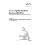 LAO Financing the Bay Delta Conservation Plan Presented to: