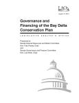 LAO Governance and Financing of the Bay Delta Conservation Plan
