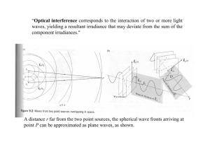 Optical interference component irradiances.&#34;