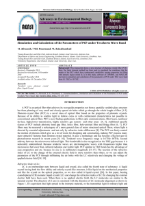 Advances in Environmental Biology  A. Afroozeh,