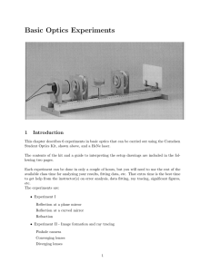 Basic Optics Experiments 1 Introduction
