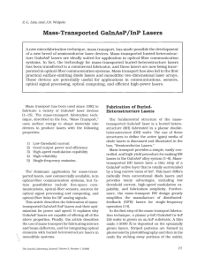 Mass-Transported GaInAsP/InP Lasers