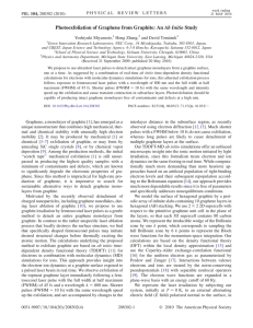 Photoexfoliation of Graphene from Graphite: An Ab Initio Study Yoshiyuki Miyamoto,