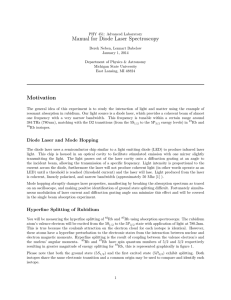 Manual for Diode Laser Spectroscopy