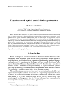 Experience with optical partial discharge detection M. M ,