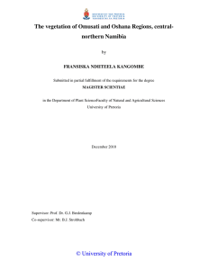 The vegetation of Omusati and Oshana Regions, central- northern Namibia by