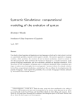 Syntactic  Simulations:  computational Bronwyn  Woods