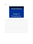 Earth Science Chapter 11 Living Systems
