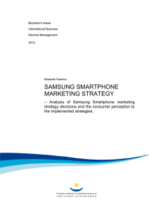 SAMSUNG SMARTPHONE MARKETING STRATEGY