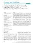 Climate change, species distribution models, and physiological performance metrics: predicting when