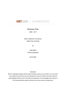 NET GEN | MARKETING Business Plan