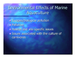 Environmental Effects of Marine Aquaculture