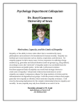 Psychology	Department	Colloquium Dr.	Daryl	Cameron University	of	Iowa