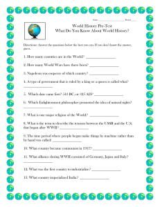 World History Pre-Test What Do You Know About World History?