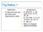 Trig Ratios, 1