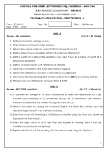 LOYOLA COLLEGE (AUTONOMOUS), CHENNAI – 600 034