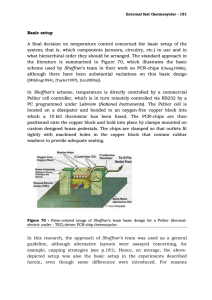A final decision on temperature control concerned the basic setup... Basic setup