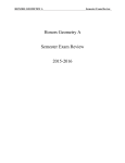 Honors Geometry A Semester Exam Review 2015-2016