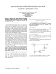 Improved Dynamic Model of Fast-Settling Linear-in-dB Automatic Gain Control Circuit