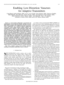 Enabling Low-Distortion Varactors for Adaptive Transmitters , Student Member, IEEE , Fellow, IEEE