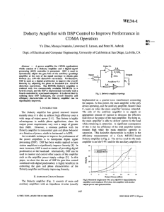 Doherty Amplifier with DSP Control to Improve Performance in CDMA Operation WE3A-1