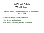 A World Crisis World War I