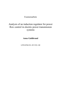 Analysis of an induction regulator for power systems