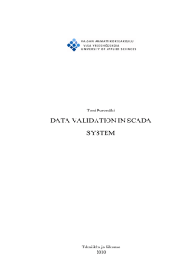 DATA VALIDATION IN SCADA SYSTEM Toni Puromäki