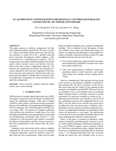 AN ALTERNATIVE CONFIGURATION FOR DIGITALLY CONTROLLED PARALLEL CONNECTED DC–DC POWER CONVERTERS