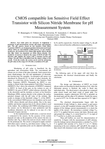 CMOS compatible Ion Sensitive Field Effect Measurement System