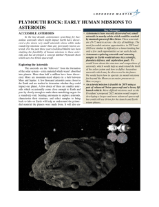 PLYMOUTH ROCK: EARLY HUMAN MISSIONS TO ASTEROIDS ACCESSIBLE ASTEROIDS