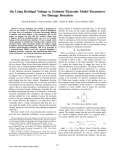 On Using Residual Voltage to Estimate Electrode Model Parameters Ashwati Krishnan