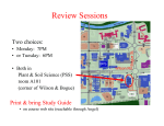 Review Sessions Two choices: