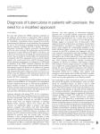 Diagnosis of tuberculosis in patients with psoriasis: the CORRESPONDENCE