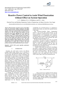 Reactive Power Control to Assist Wind Penetration