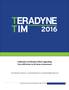 Calibration Verification When Upgrading From M9-Series to Di-Series Instruments