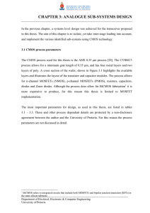 CHAPTER 3: ANALOGUE SUB-SYSTEMS DESIGN