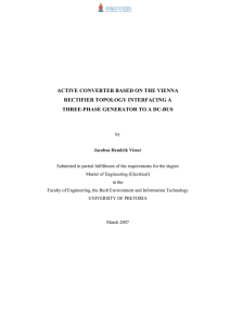 ACTIVE CONVERTER BASED ON THE VIENNA RECTIFIER TOPOLOGY INTERFACING A