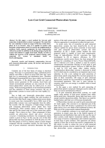 Low-Cost Grid Connected Photovoltaic System Mahdi Salimi