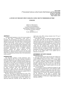 HEFAT2008 6 International Conference on Heat Transfer, Fluid Mechanics and Thermodynamics