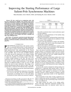 Improving the Starting Performance of Large Salient-Pole Synchronous Machines