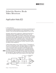 Schottky Barrier Diode Video Detectors Application Note 923 I. Introduction