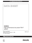 SA604A High performance low power FM IF system Philips Semiconductors