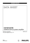 DATA  SHEET CGY2014ATW GSM/DCS/PCS power amplifier Preliminary specification